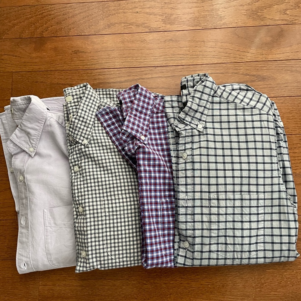 BUNDLE - J.Crew Men’s long sleeve Slim fit button down shirts
